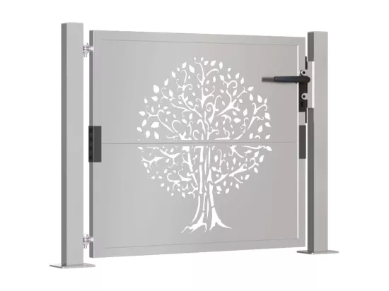 Portail de jardin 105x80 cm acier corten conception de l'arbre