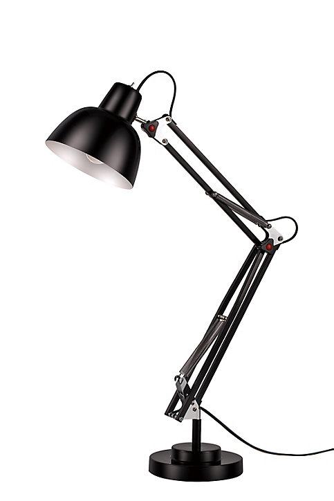 Lampe de table incandescent Ginaz GoodHome E14 noir