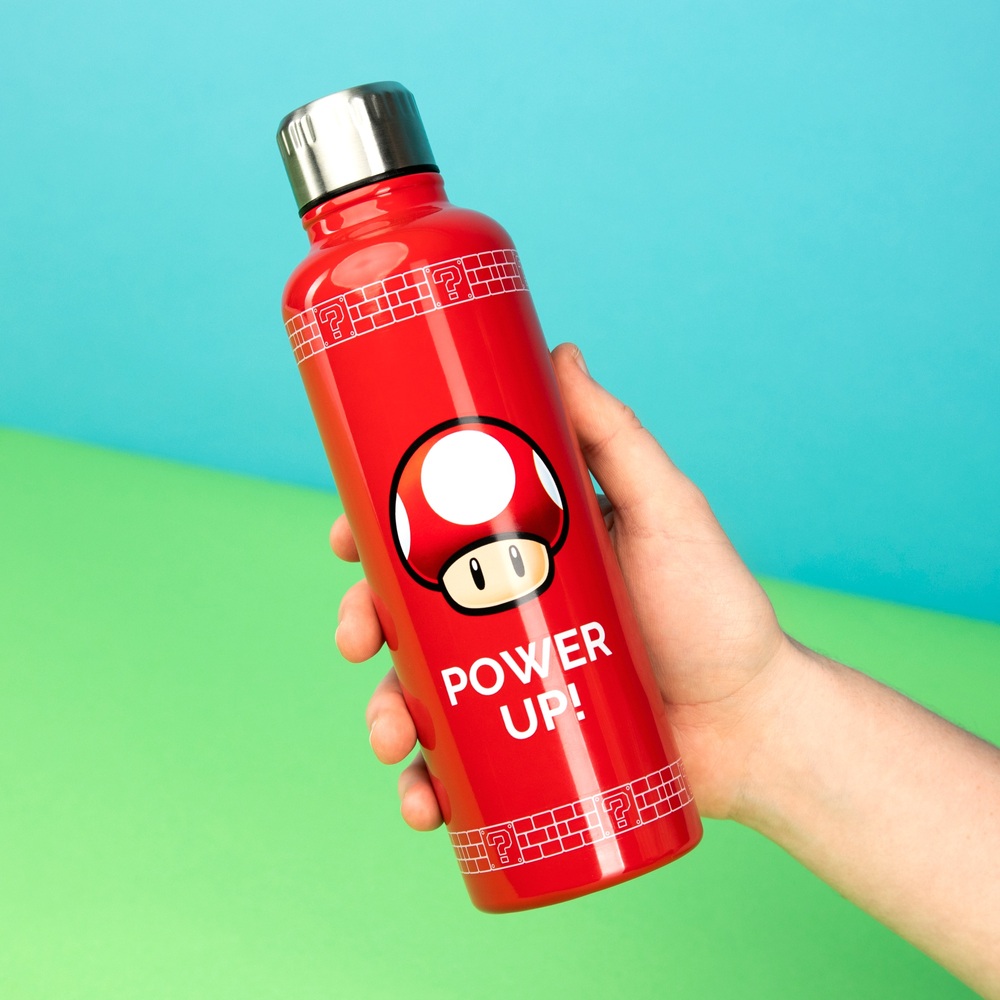 Super Mario Power Up Metall-Wasserflasche