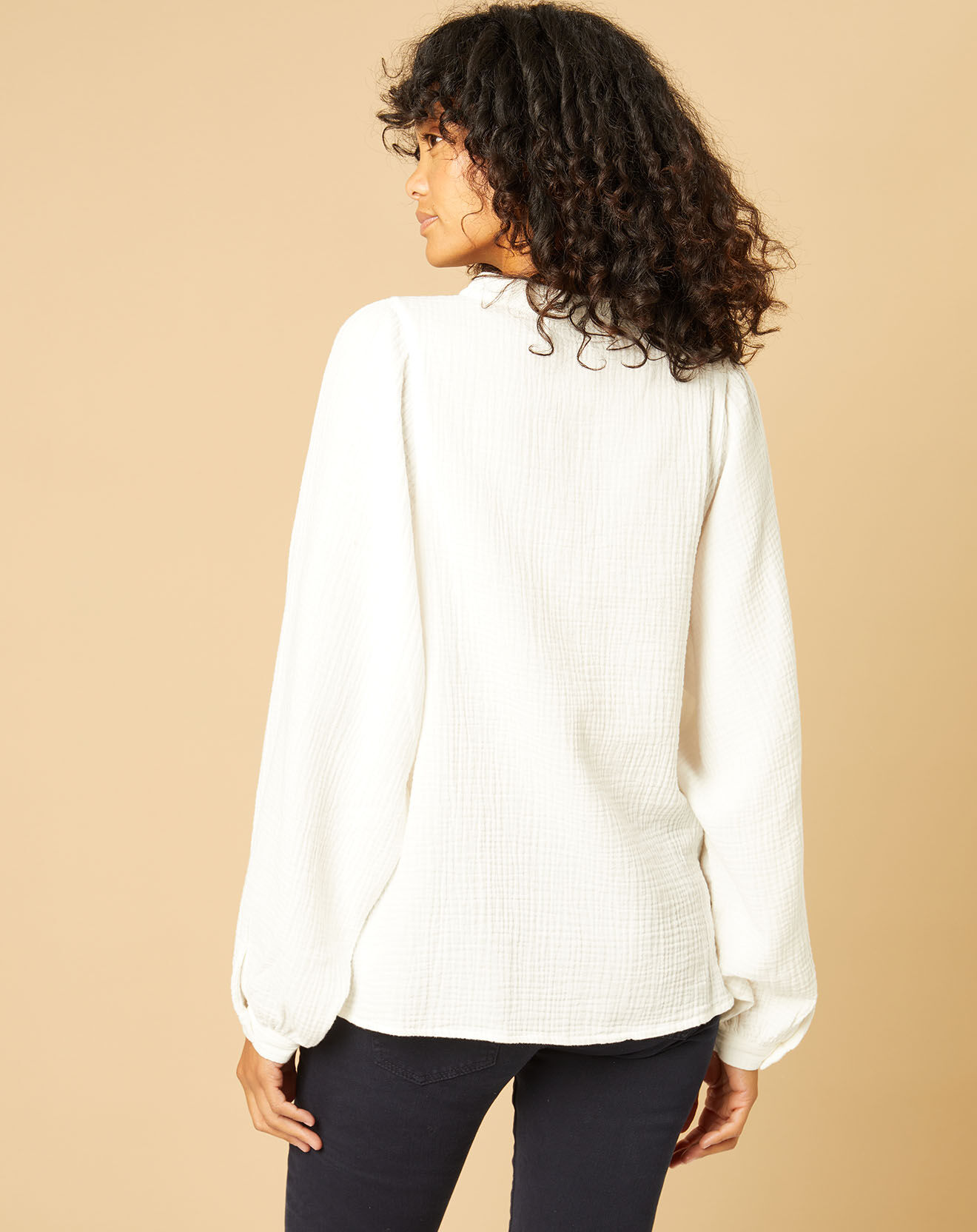 Acquaverde Chemise en Gaze de Coton Rosa écrue