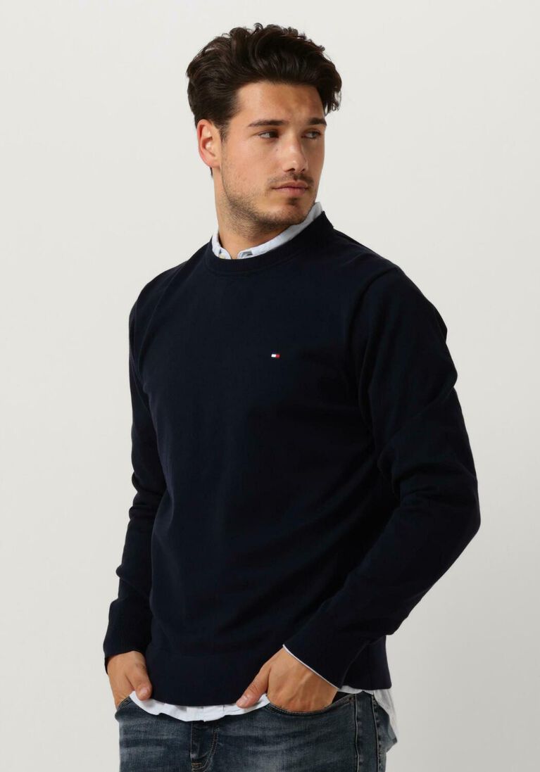 TOMMY HILFIGER donkerblauwe tommy hilfiger trui 1985 crew neck sweater
