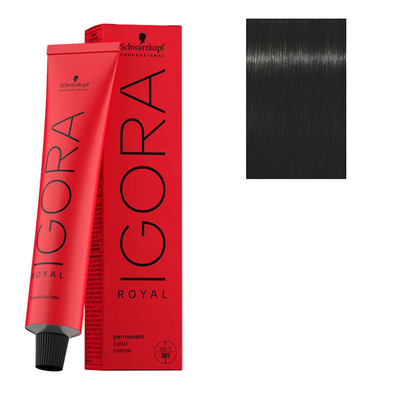 Coloration permanente Igora Royal 3-0 châtain foncé naturel