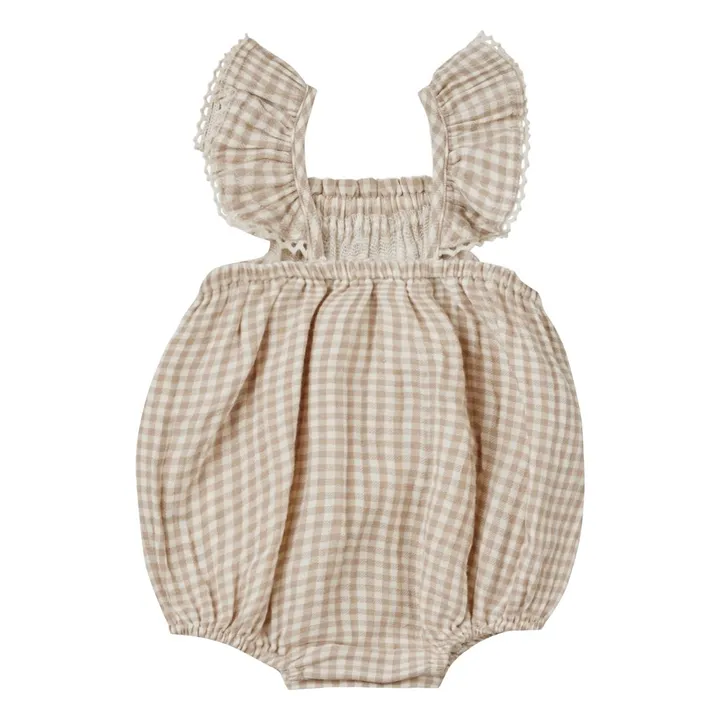 Quincy Mae Barboteuse Bonnie Vichy | Taupe