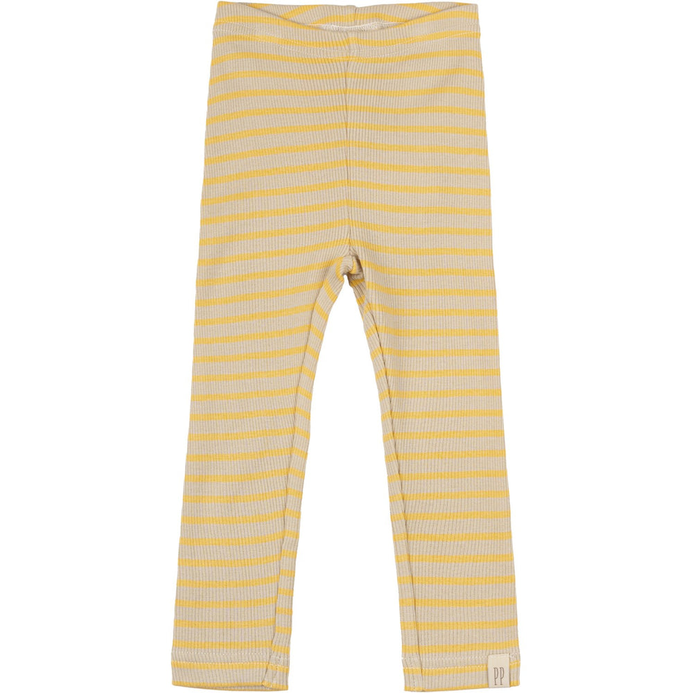 Køb Petit Piao Yellow Sun/Dark Off White Leggings Modal Striped