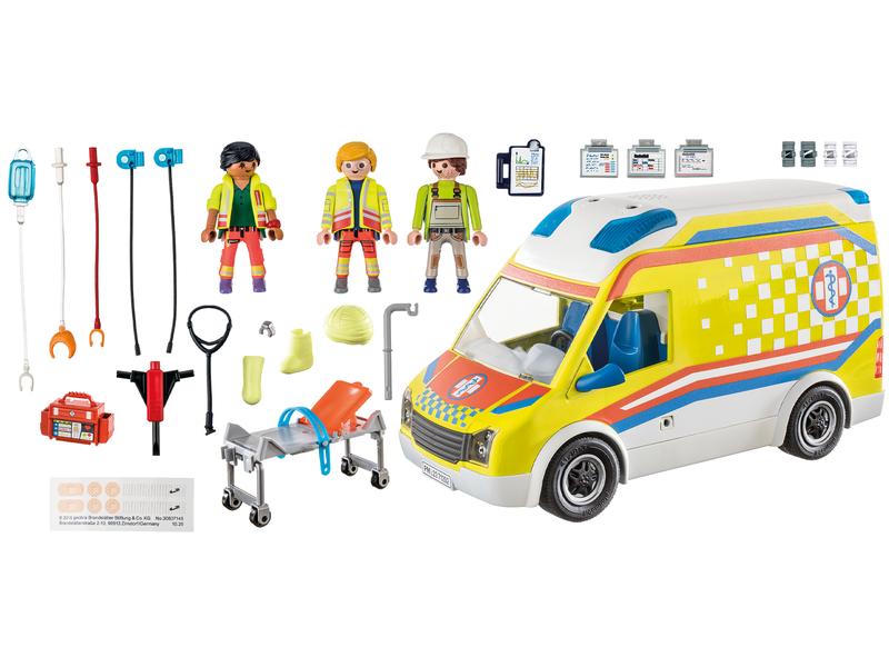 Playmobil City Life Rettungswagen mit Licht & Sound 71202 Rettungsdienst-Spielset