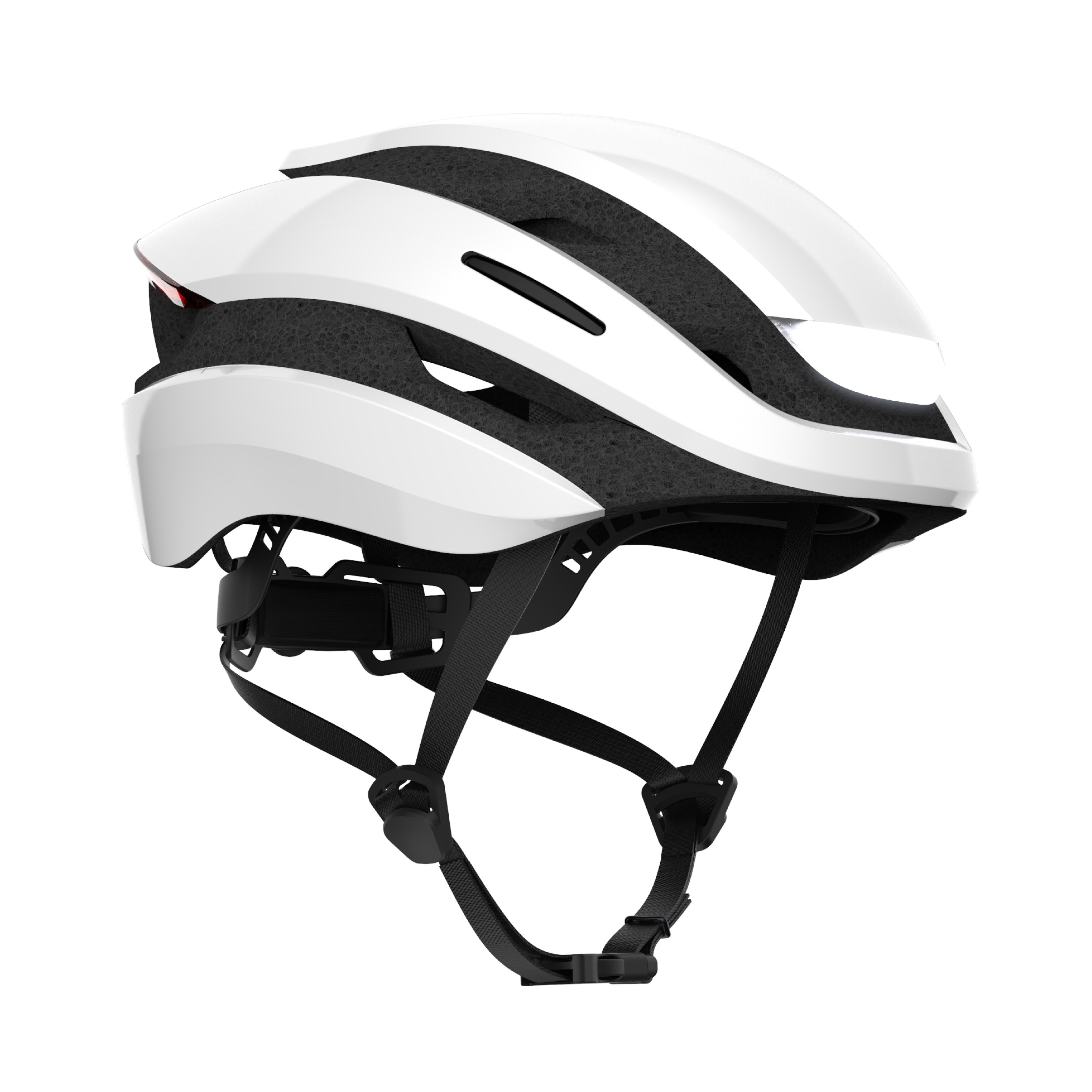 (Gr. S) Ultra Mips Verstellbarer Fahrrad Helm Velo Kopf Schutz mit Front- und Rücklicht / Blinkerfunktion - Weiss
