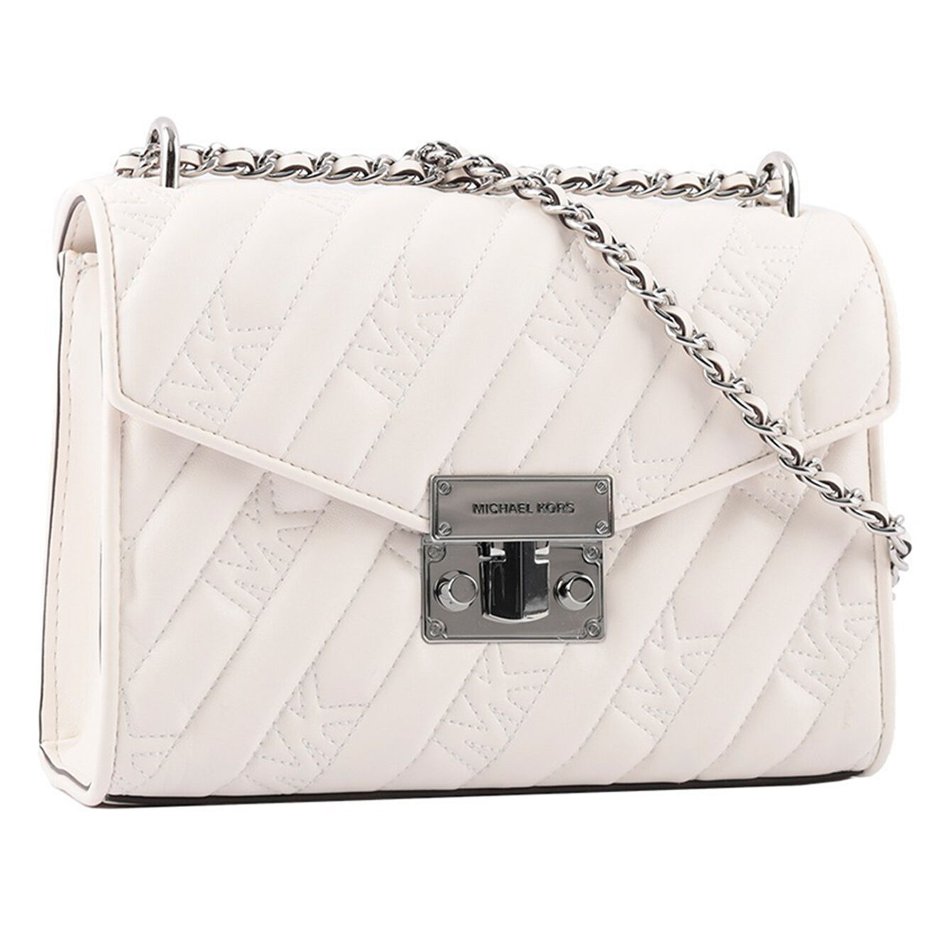 Michael Kors Sac bandoulière en Cuir Rose M blanc - 23x16.5x7 cm