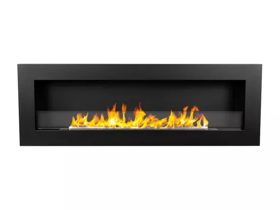 Cheminée bioéthanol murale cheminée bio 120x40 SIENA 120 Noir
