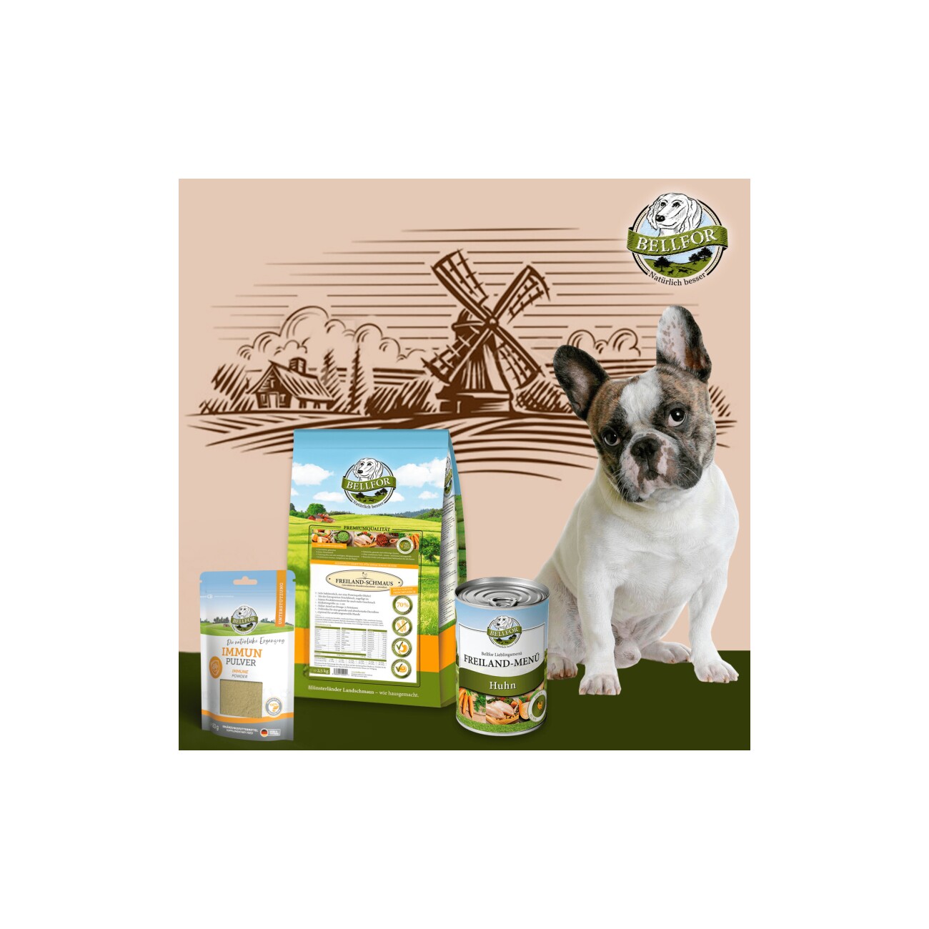 Bellfor Französische Bulldogge Futter Set