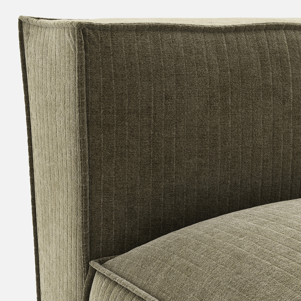 LA REDOUTE INTERIEURS<br>Sofá lounge, direito, veludo vintage, Seven