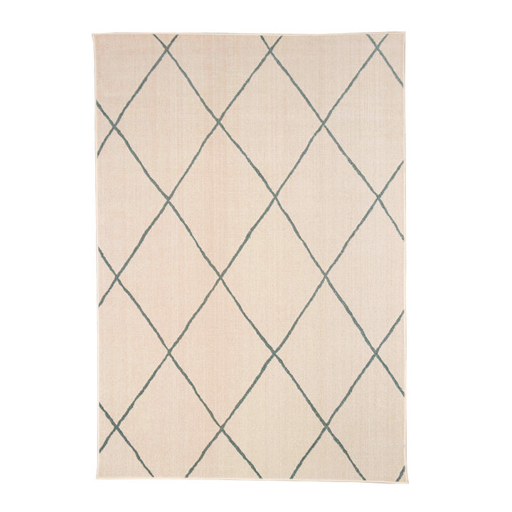 Scandinavisch buitenkleed - Odin Lines Crème/Groen