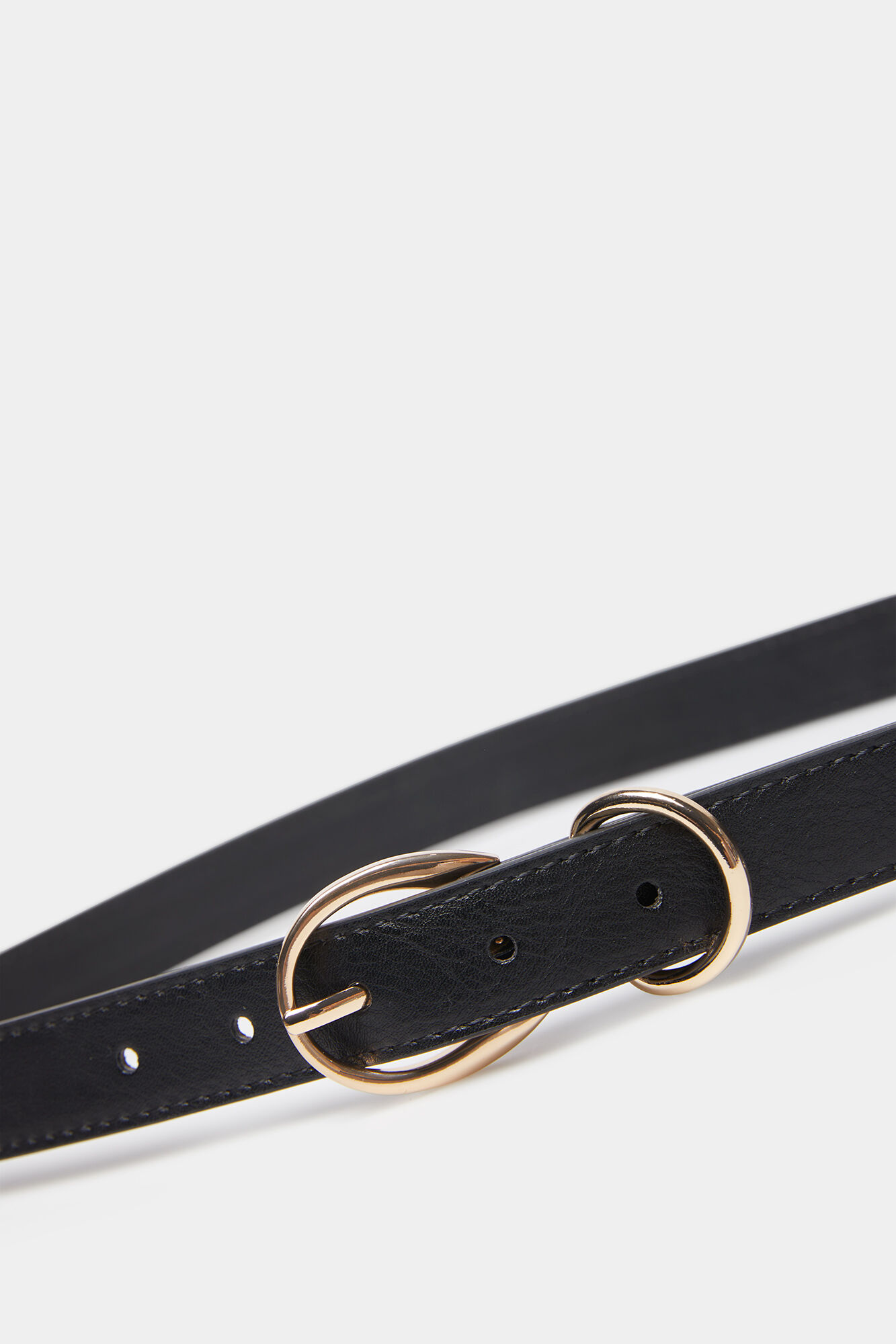 Cinto com fivela dupla - preto