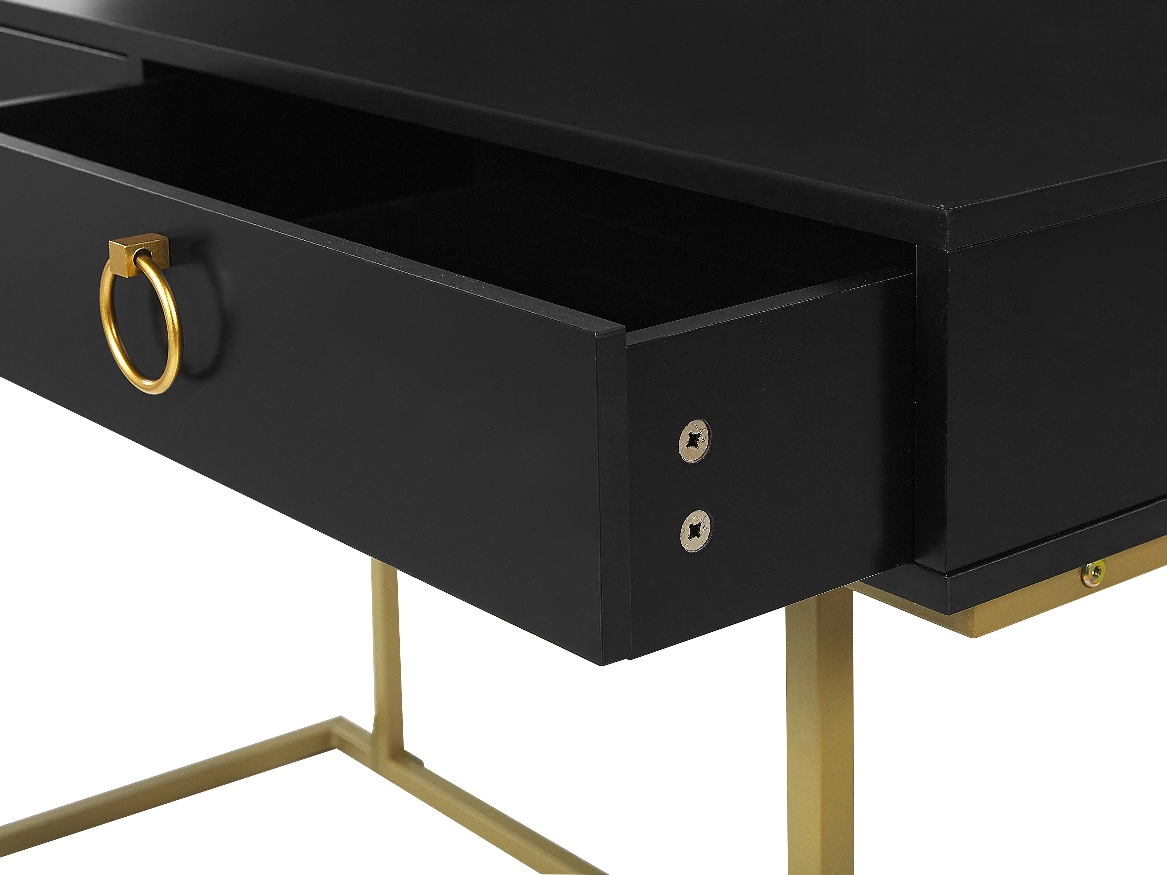 Sidetable WESTPORT Zwart/goud 115 cm 50 cm met lades