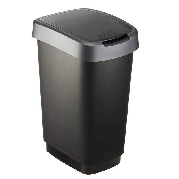 Rotho Twist afvalemmer 25 l - zwart