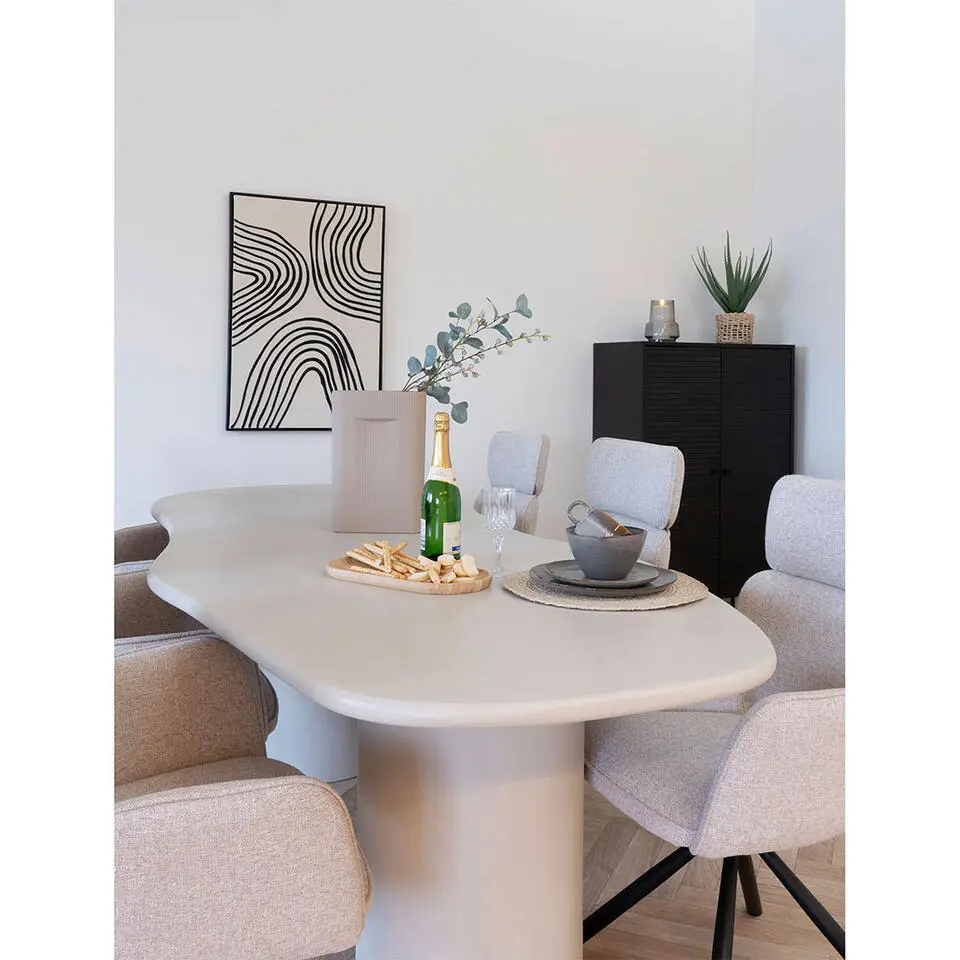 Eettafel Beige - Organisch - 200x96x76cm - Maranola