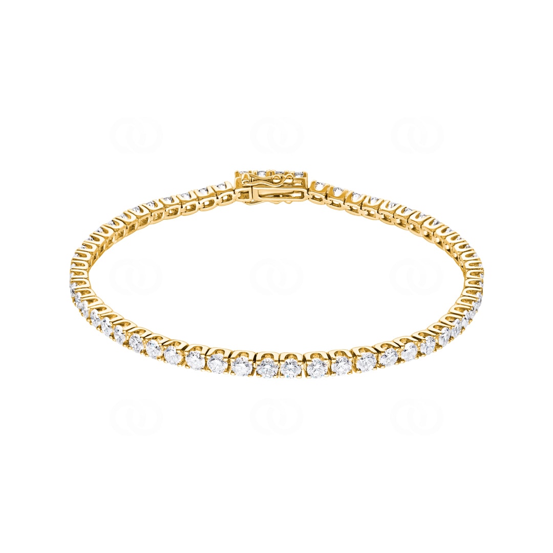 5.00 Karat Diamanten Tennisarmband 750/18 K Gelbgold