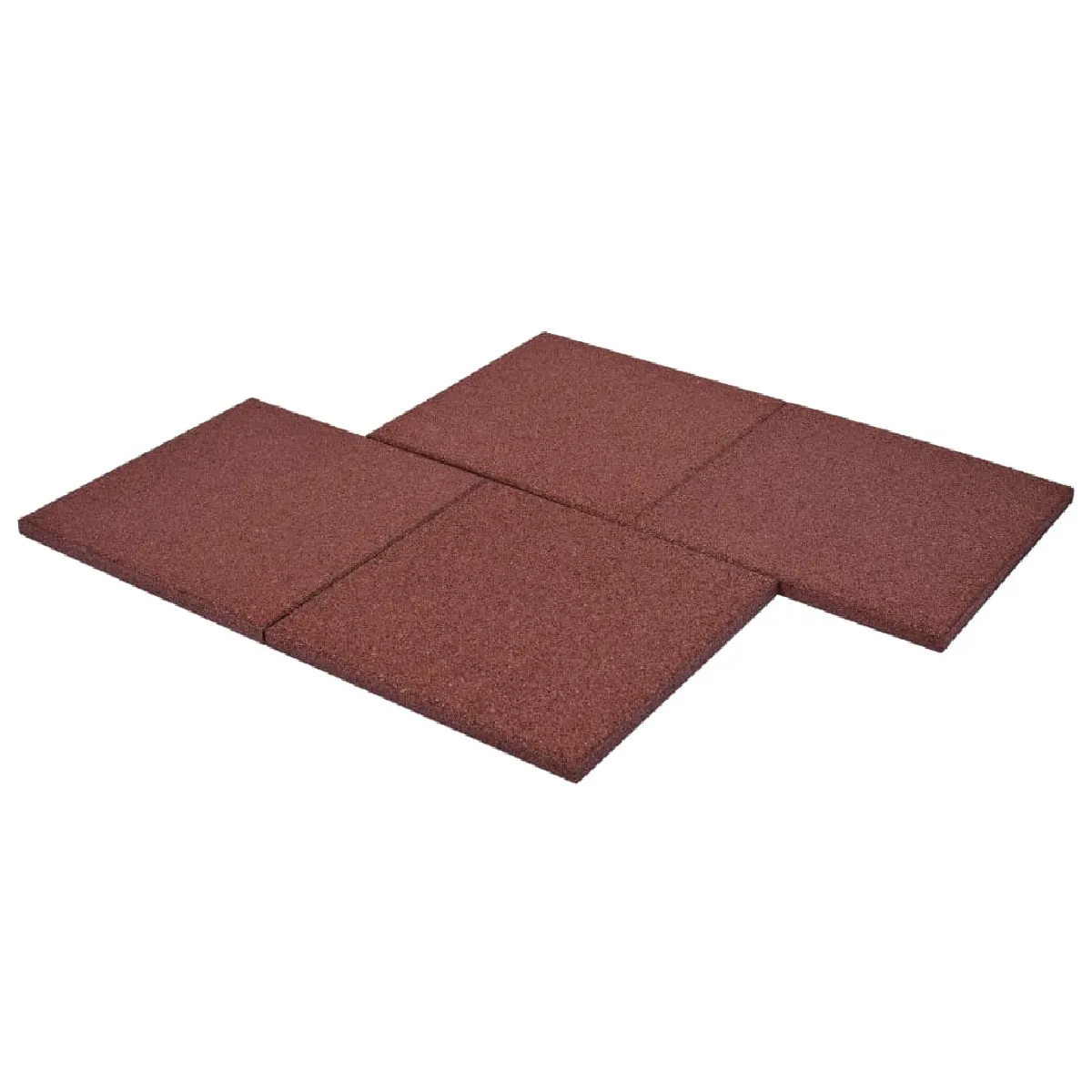 vidaXL Carreaux de protection antichoc - Rouge