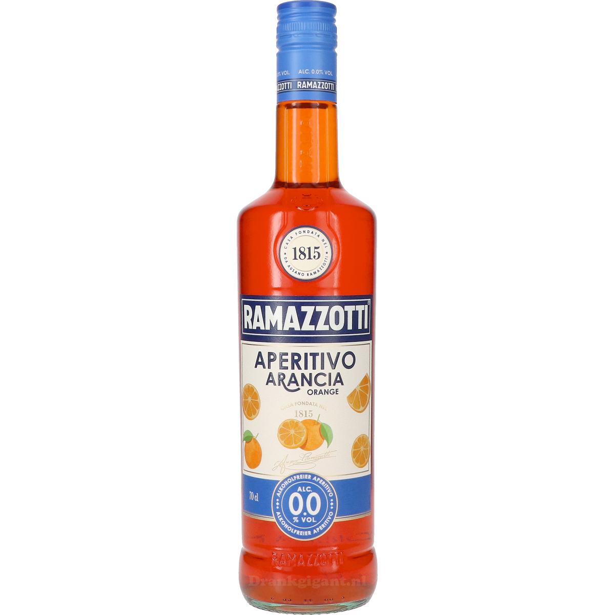 Ramazzotti Aperitivo Arancia Orange Alcoholvrij 70 cl