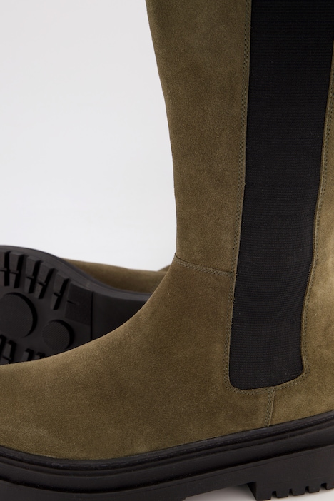 Suede-Stiefel, 3XL-Schaft, Chelsea-Einsatz, Weite H