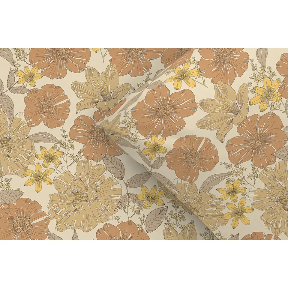 Dekbedovertrek Lela - oker - 200x200/220 cm