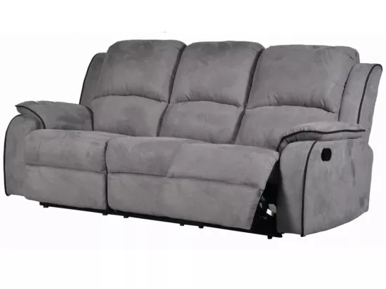 Canapé 3 places relax en microfibre HERNANI - Gris