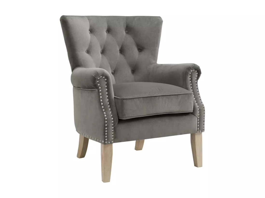Dorel | Chaise longue tapissée en tissu gris