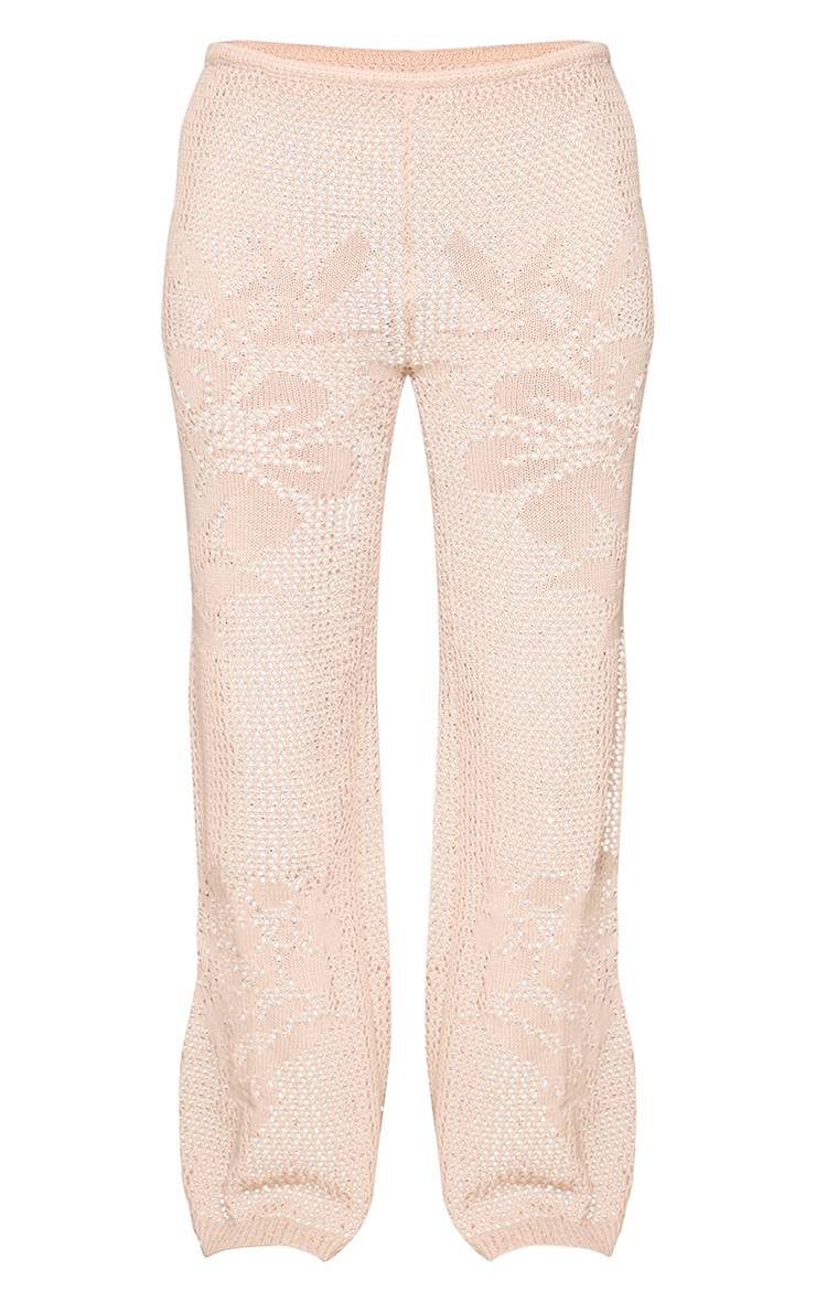 Gris Pierre Pantalon Large À Taille Basse Imprimé Fleuri Petite