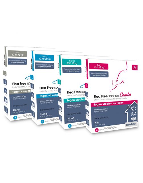 Flea Free Spot-On Combo Hond Large - Anti vlooien en tekenmiddel