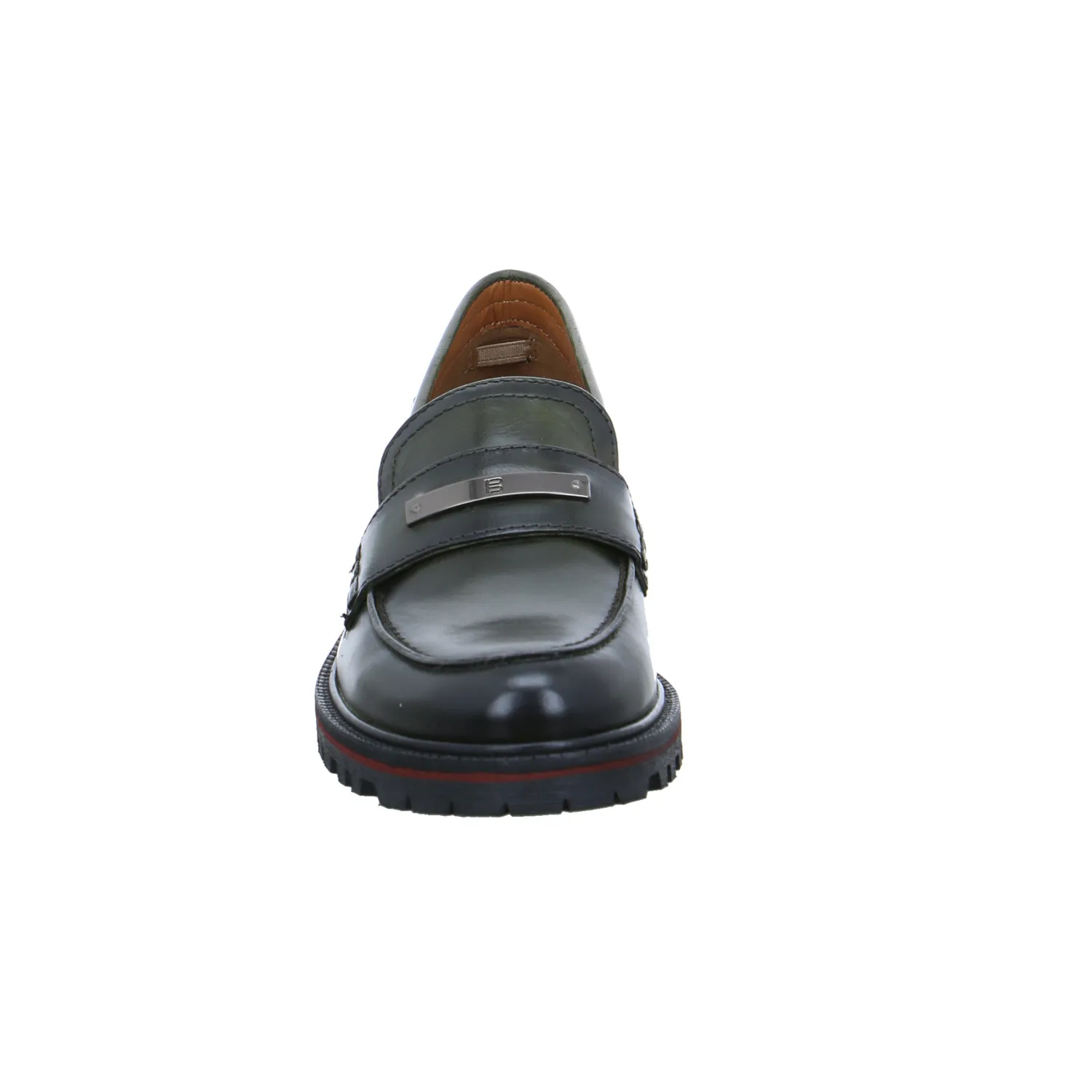 BAGATT Slipper Olive Leder  mit Lederfutter