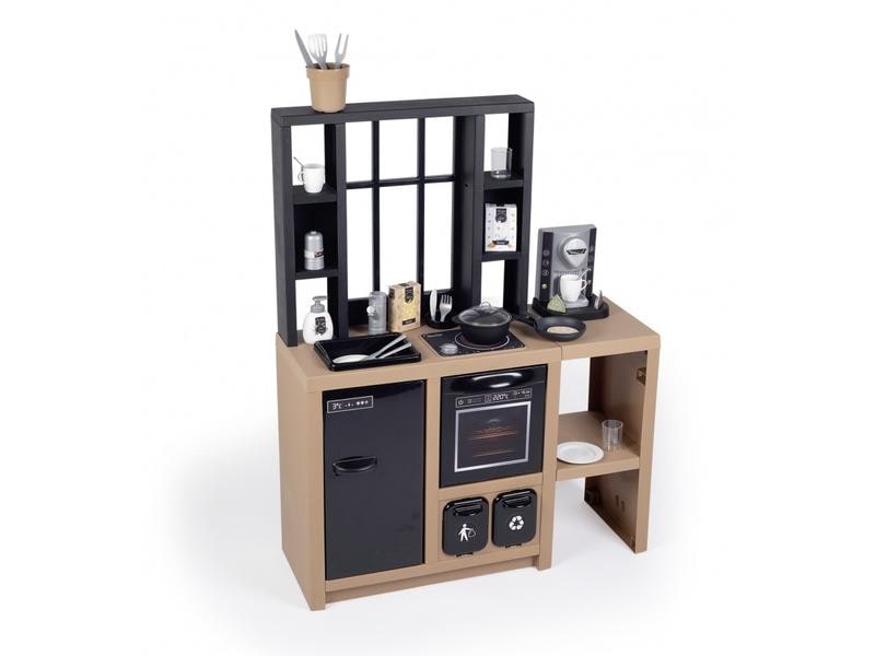 Smoby Spielküche Loft Voll ausgestattete Spielzeugküche im modernen Industrie-Look