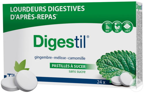 Tilman Digestil Lourdeurs Digestives D'Après-Repas 24 Pastilles À Sucer