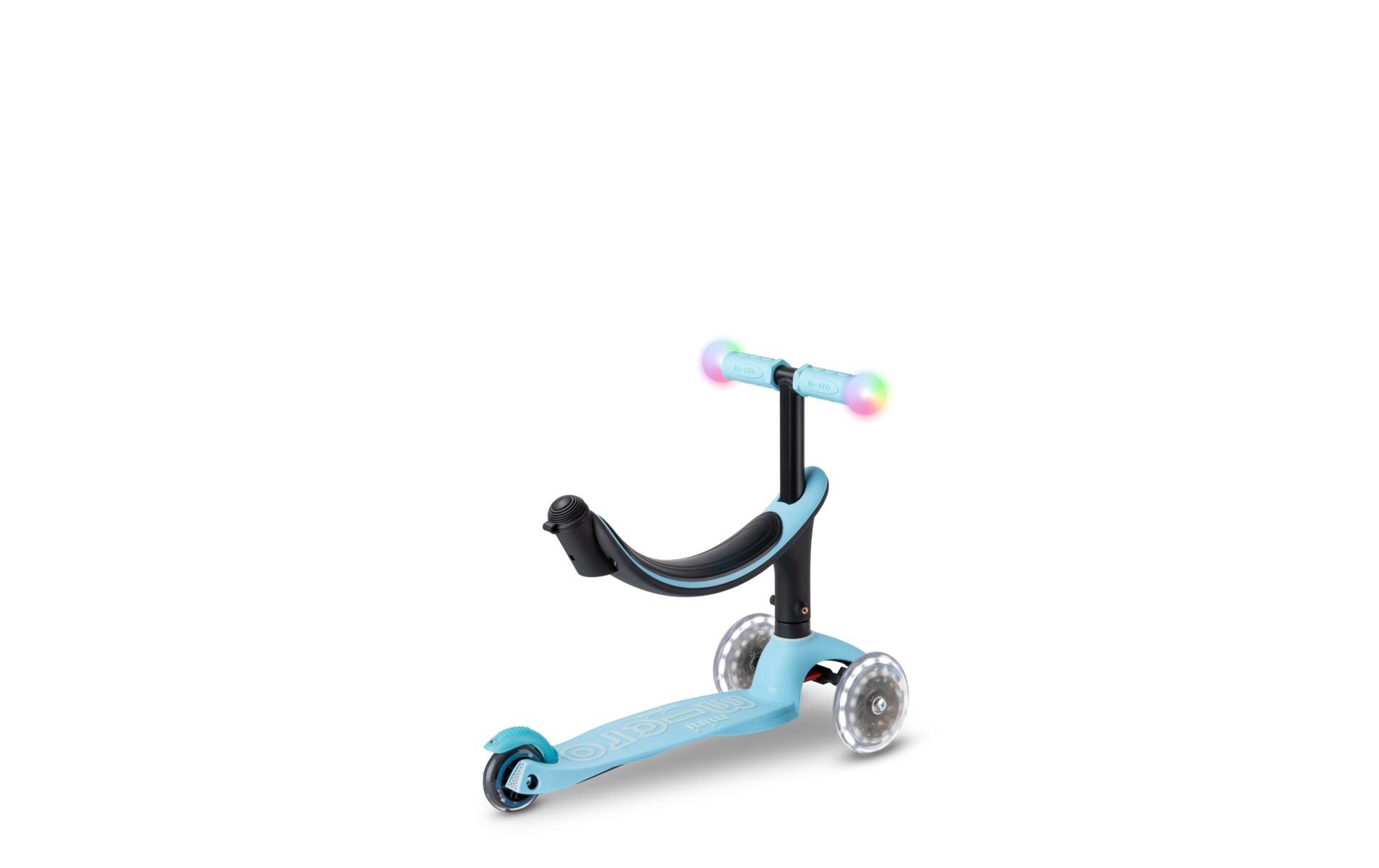 Kickboard Mini2Grow Deluxe Magic LED, Blue<br>All-in-one Scooter für die ersten Lebensjahre