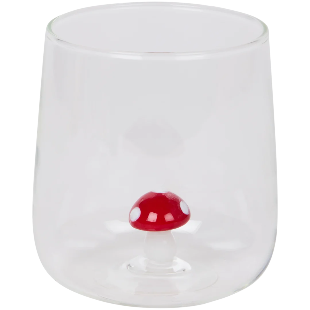 Verre avec personnage automnal