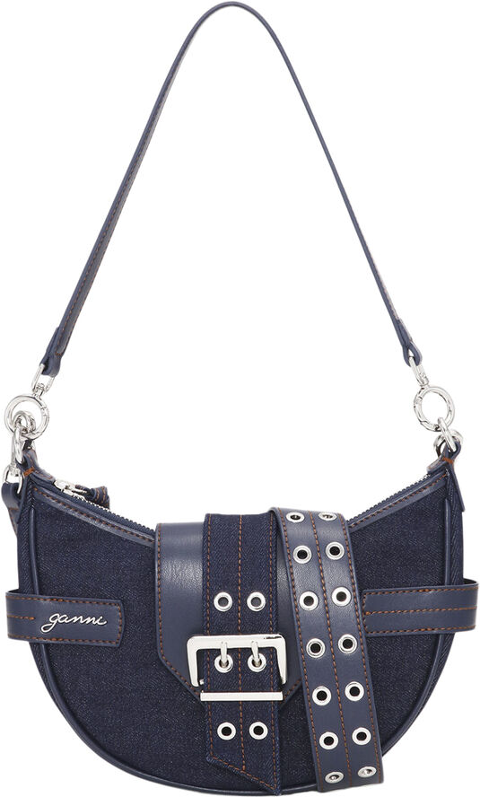 Ganni Bucky Bag Small Crossbody Denim Dark navy