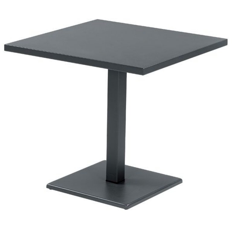 Emu Round tuintafel vierkant antraciet 80x80