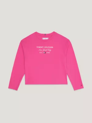 Camiseta de manga comprida com logo