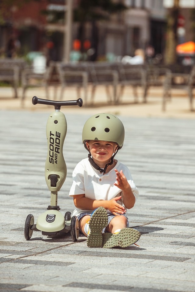 Scoot and Ride - 2 i 1 Balance Cykel/ Scooter - Oliven