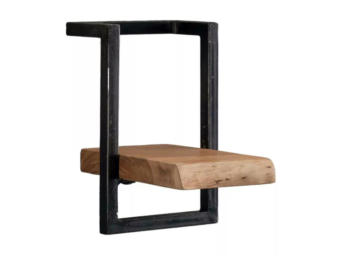 Etagère murale bois métal 20 cm MELBOURNE