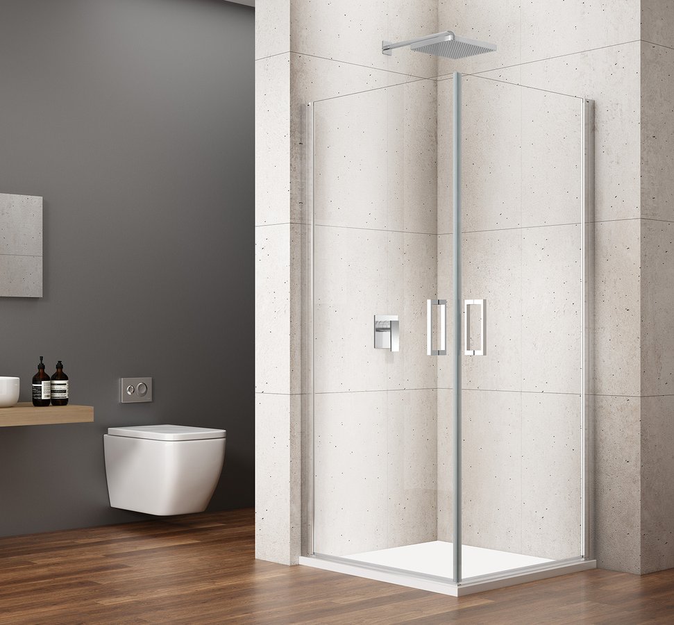 Gelco Loro douchecabine met grote draaideuren 90x90cm chroom