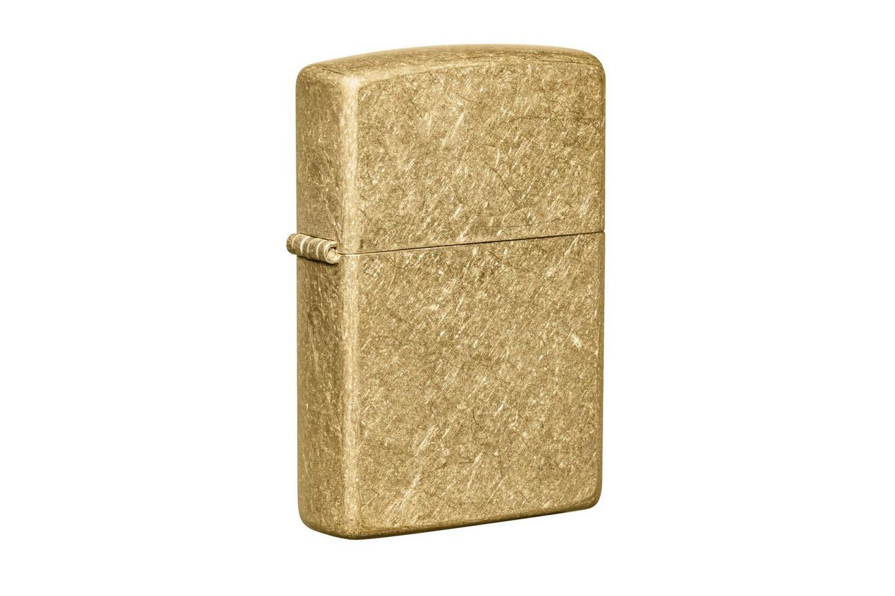 Zippo Regular model Tumbled Brass 49477-000002, aansteker