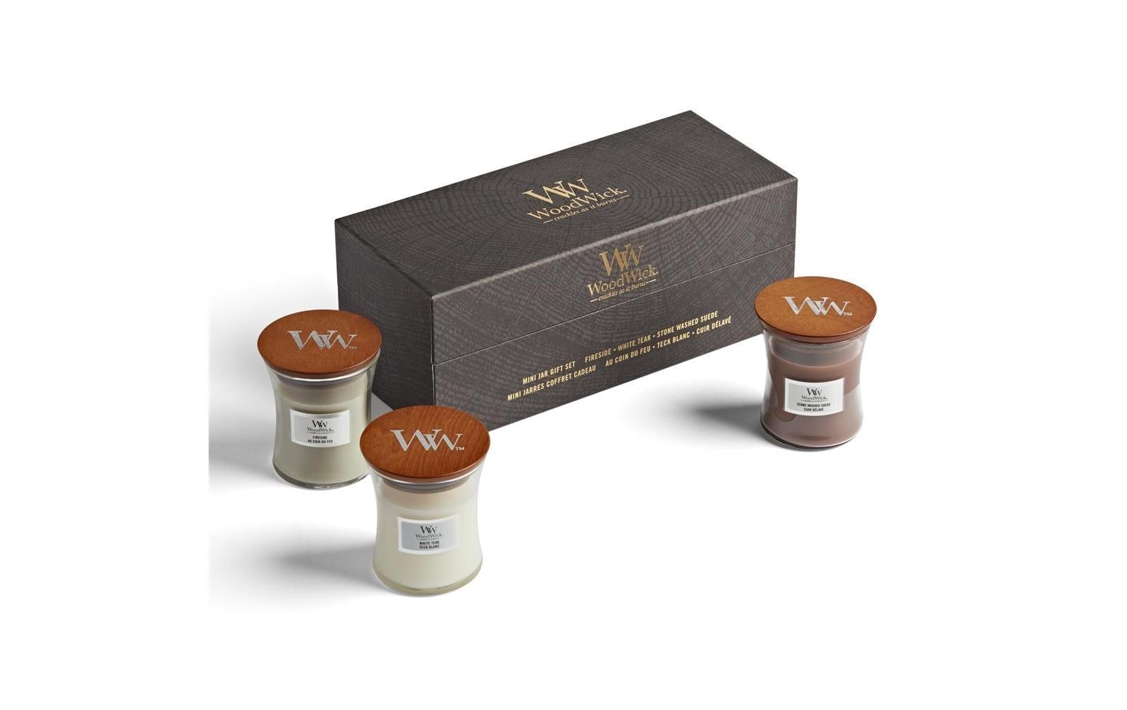 Woodwick Duftkerze »Woody 3 Mini Jar«