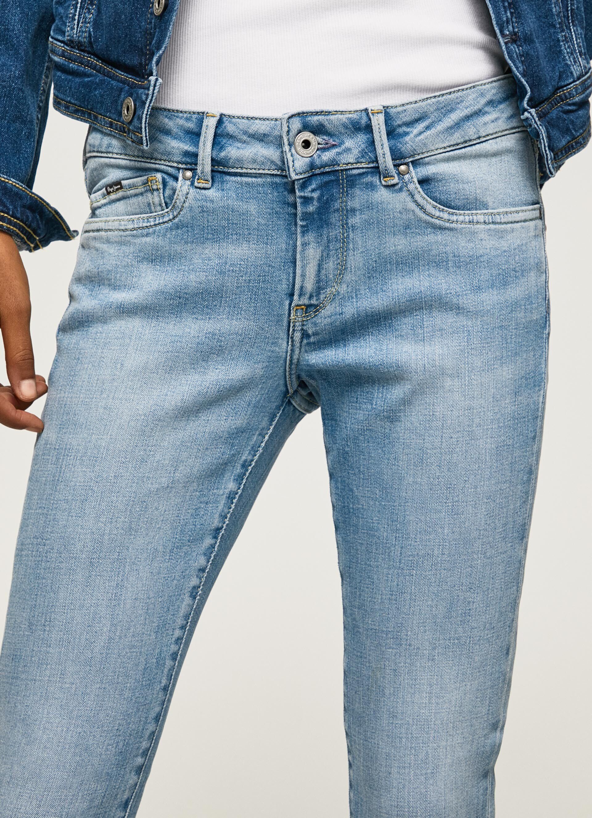 Calça jeans skinny pixie de comprimento médio - jeans