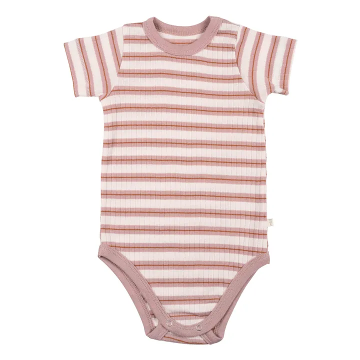 Minimalisma Body Rayé Coton Bio Neptun | Rose