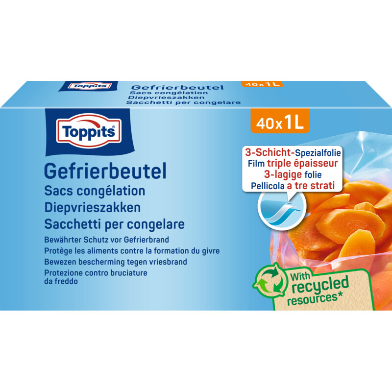Toppits Diepvrieszakken 1 liter