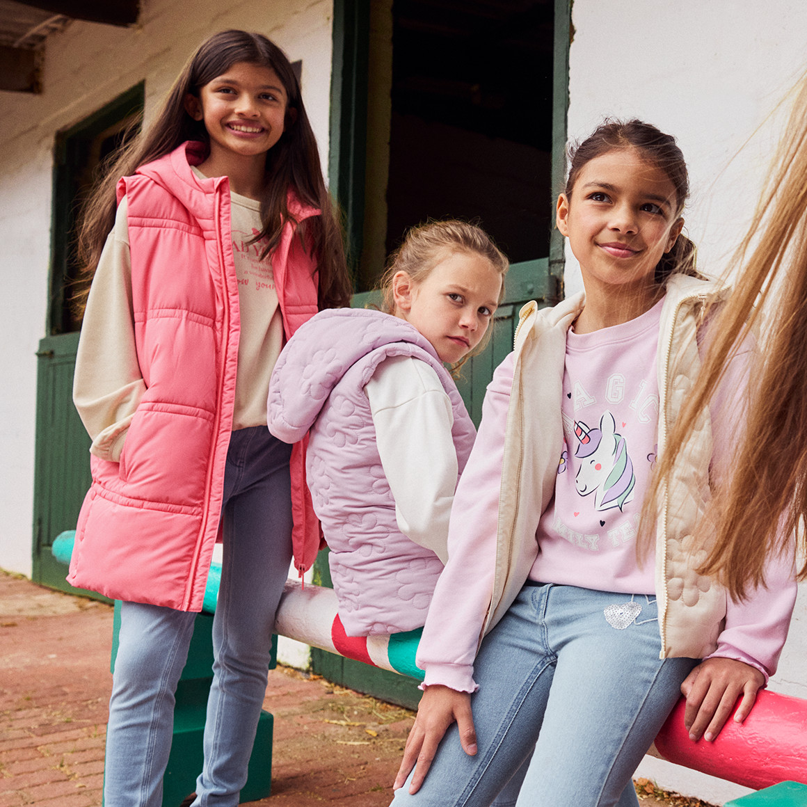 Topolino Mädchen Sweatshirt mit Einhorn-Motiv rosa