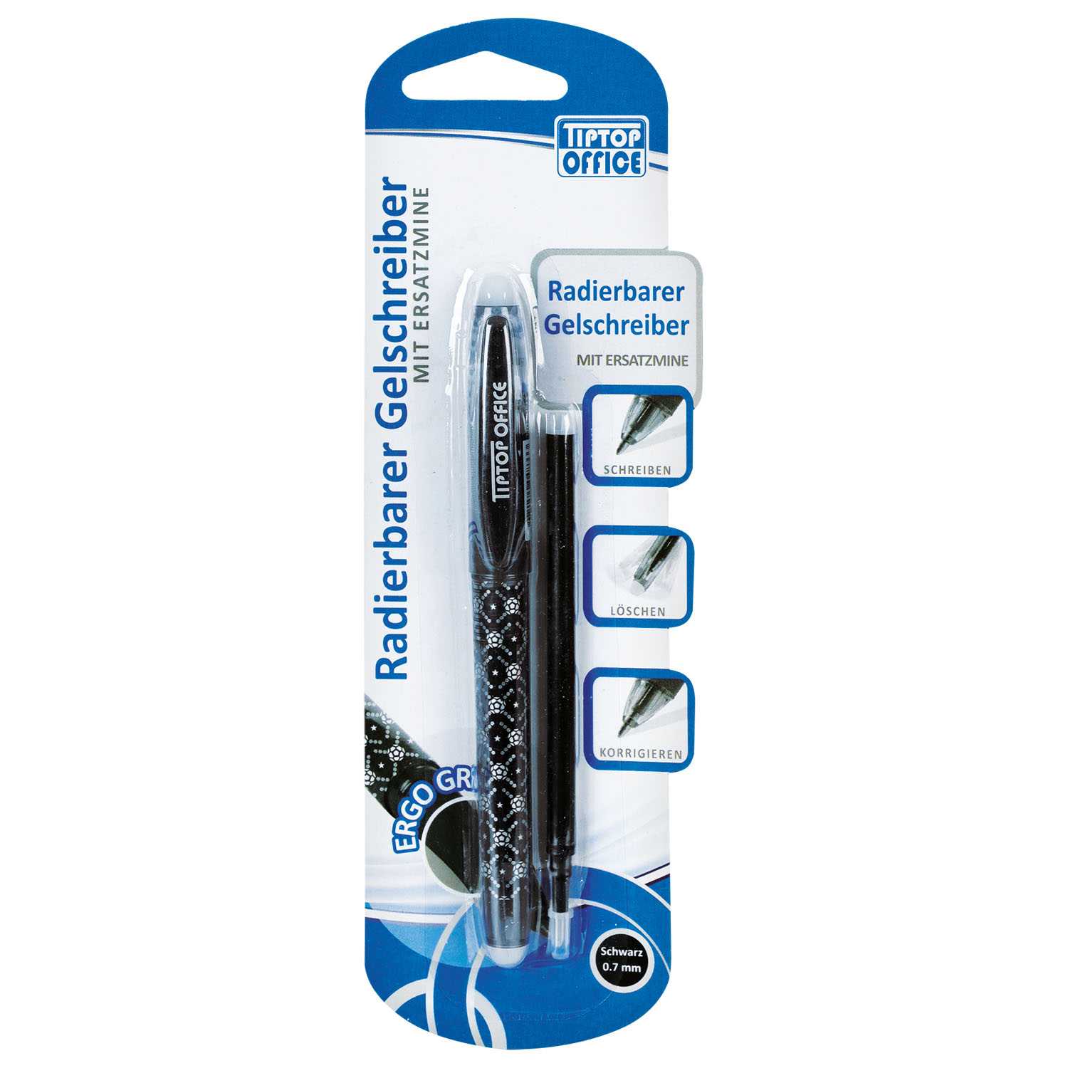 Gelschreiber mit Ersatzmine Ergo-Grip  radierbar