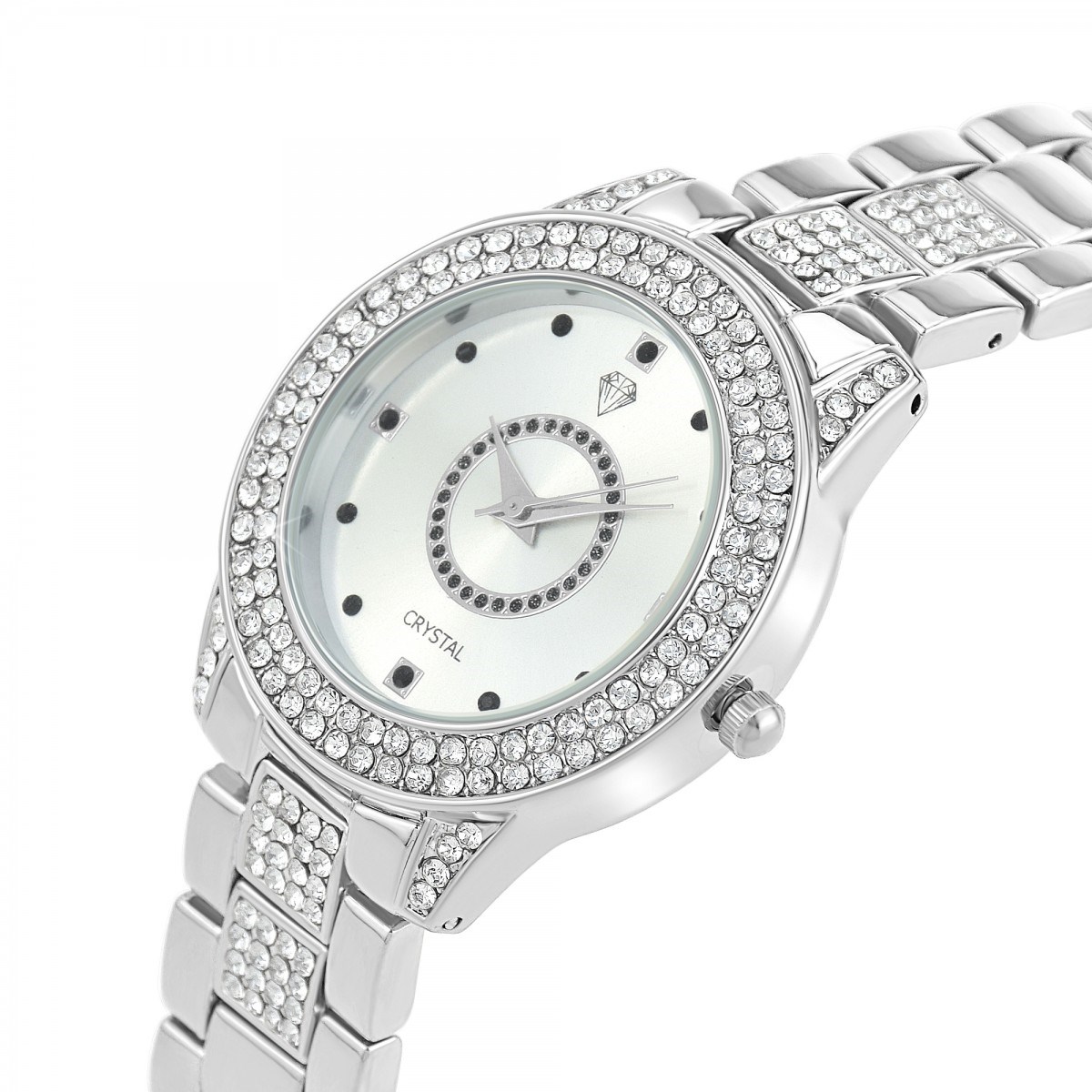 Montre Enora élégante ornée de Cristaux scintillants SC Crystal