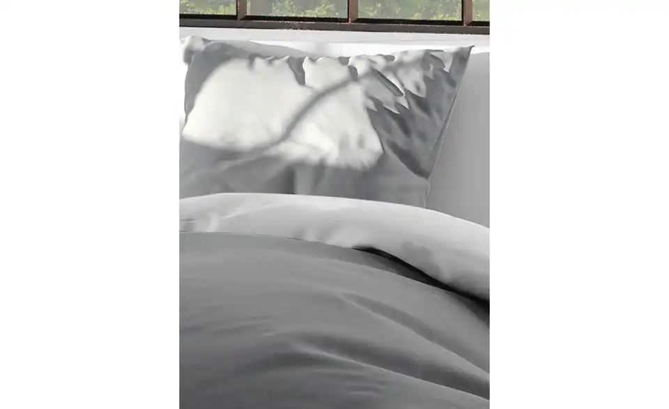 Bierbaum Renforce Bettwäsche Steingrau 200 cm 135 cm