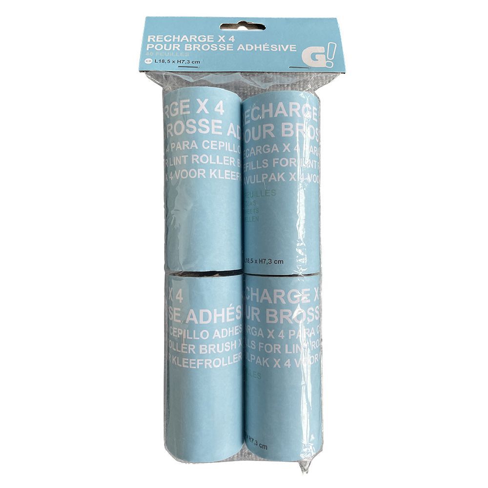 Recharge pour brosse adhésive x4