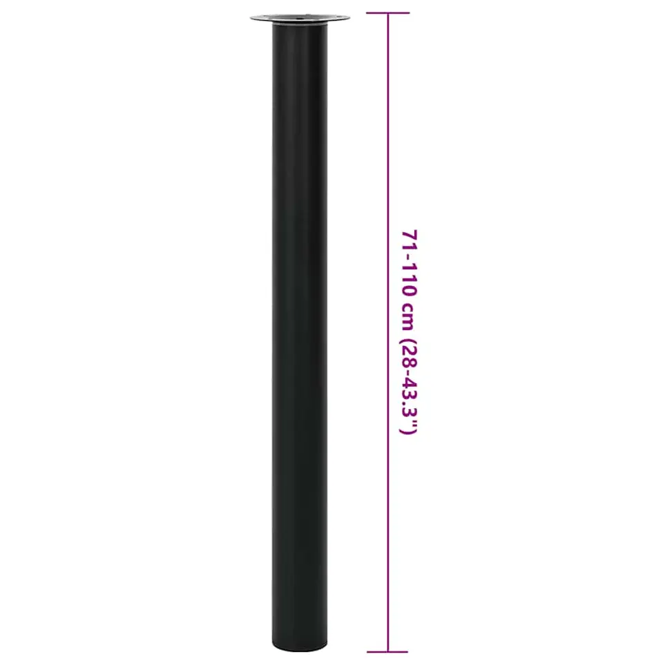 vidaXL - Tafelpoot - Zwart - IJzer - 2 stuks